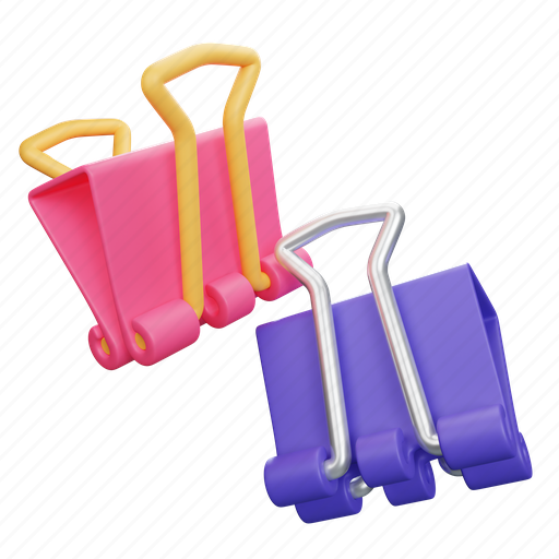 Paper, clip, attachment, attach, pin, stationary 3D illustration - Download on Iconfinder