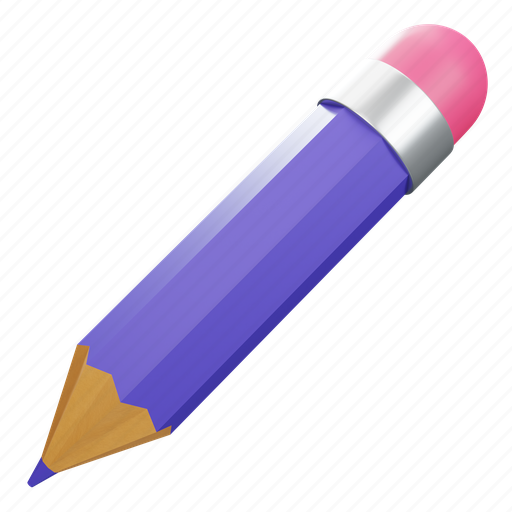 Pencil, pen, write, edit, writing, tool 3D illustration - Download on Iconfinder