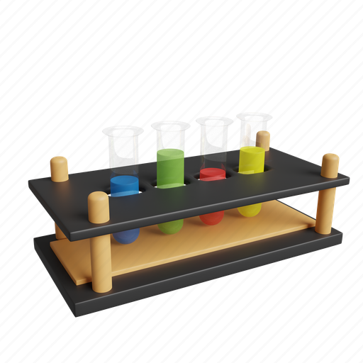 Lab, test tube rack, test-tube-holder, test-tube-stand, test-tube, science, laboratory 3D illustration - Download on Iconfinder