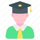 graduation student, cap, graduate, hat, education