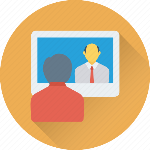 Conference, e learning, education, video chat, video lecture icon - Download on Iconfinder