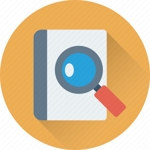 Book, find, find book, lesson, magnifier icon - Download on Iconfinder