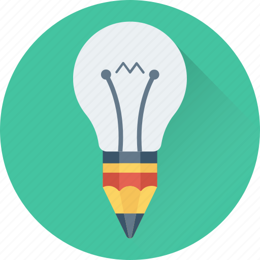 Bulb, creativity, light bulb, luminaire, pencil icon - Download on Iconfinder