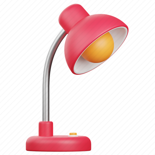 Desk lamp, table lamp, study lamp, lamp, light, bulb, light bulb 3D illustration - Download on Iconfinder