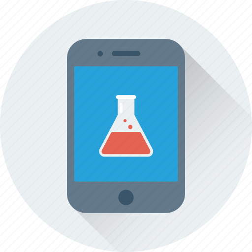 Chemistry app, conical flask, flask, mobile, science icon - Download on Iconfinder