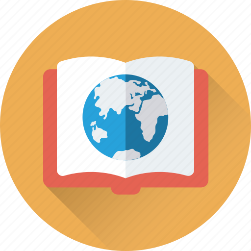 Book, encyclopedia, globe, planet, study icon - Download on Iconfinder