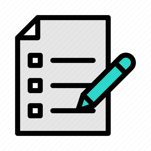 Checklist, document, notes, ticks, education icon - Download on Iconfinder