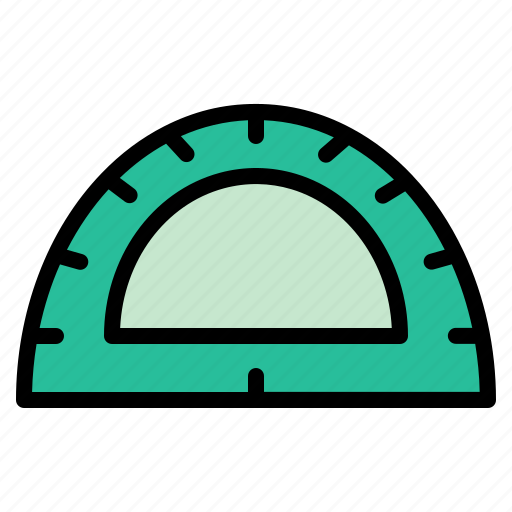 Protractor, compass, ruler, angle, school icon - Download on Iconfinder