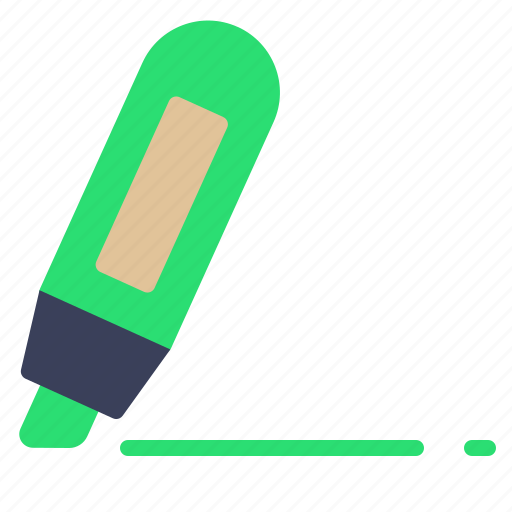 Highlight, marker, drawing, tool, and, utensils, school icon - Download on Iconfinder