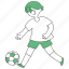 boy, playing, football, activity, sport, exercise, kid 