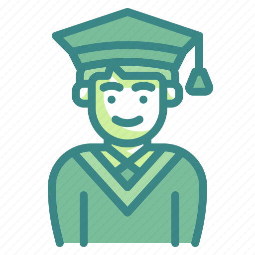 Graduation, school, university, academy, male icon - Download on Iconfinder
