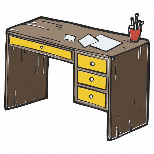 Desk, desktop, office, school, working table icon - Download on Iconfinder