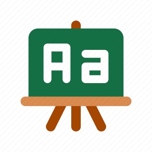 Chalk, board, letter, lesson, classroom, education, reading icon - Download on Iconfinder