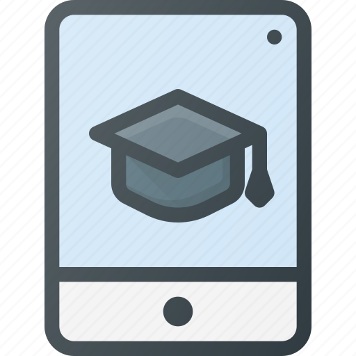 E, knowledge, learning, online course, studying, tablet, video icon - Download on Iconfinder