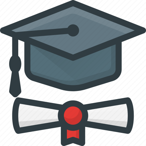 Certificate, diploma, graduation, hat, school, student, success icon - Download on Iconfinder