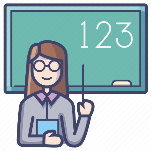 Education, school, teacher, blackboard, numbers, teach, presentation icon - Download on Iconfinder
