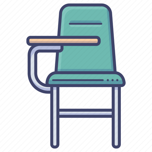 Education, school, chair, student desk, student chair, furniture, university icon - Download on Iconfinder