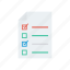 checklist, document, page, survey 