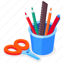 stationery, pencil, school, supplies