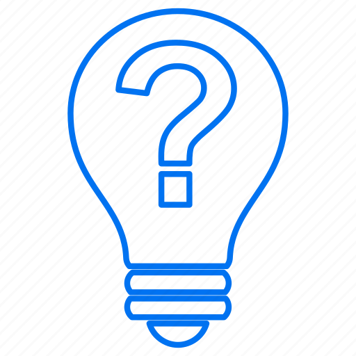 Bulb, education, idea, mark, question, school icon - Download on Iconfinder