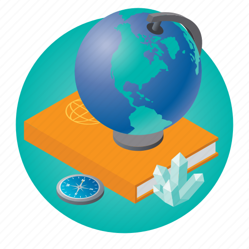Atlas, compass, education, geography, globe, school, subject icon - Download on Iconfinder