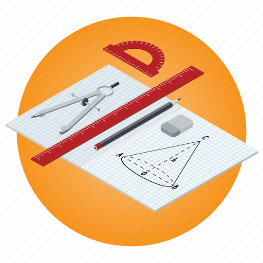 Compasses, education, geometry, mathematics, protractor, school, subject icon - Download on Iconfinder