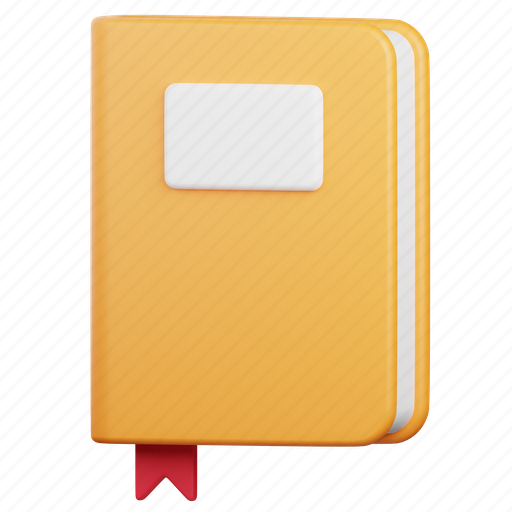 Book, notebook, study, reading, library, knowledge, education 3D illustration - Download on Iconfinder
