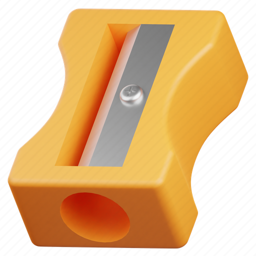 Pencil, sharpener, sharp, cutter, blade, tool, stationery 3D illustration - Download on Iconfinder