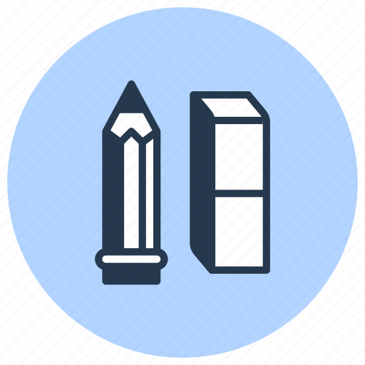 Drawing, eraser, pencil, school, stationery icon - Download on Iconfinder
