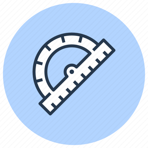 Geometry, measurement, protractor, ruler, school, tool icon - Download on Iconfinder