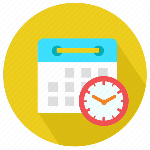 Calendar, clock, date, deadline, hour, minutes, time icon - Download on Iconfinder
