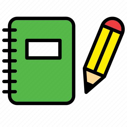 Book, notebook, pencil, school, science icon - Download on Iconfinder