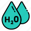 h2o, water 