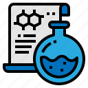 diagram, flasks, formula, science