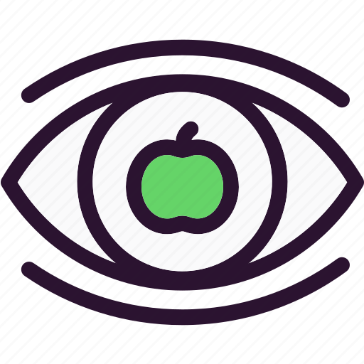 Apple, eye, science, view icon - Download on Iconfinder