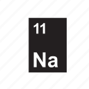 chemical, na, periodic table, science, sign, sodium