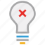bulb, cross sign, light bulb, power 