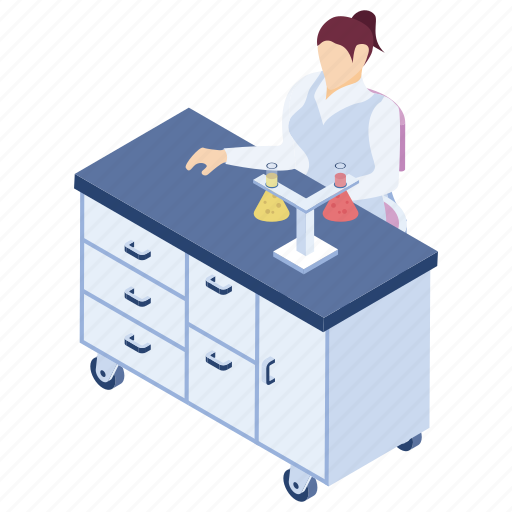 Chemical testing, lab experiment, lab worker, laboratory test, scientific lab icon - Download on Iconfinder