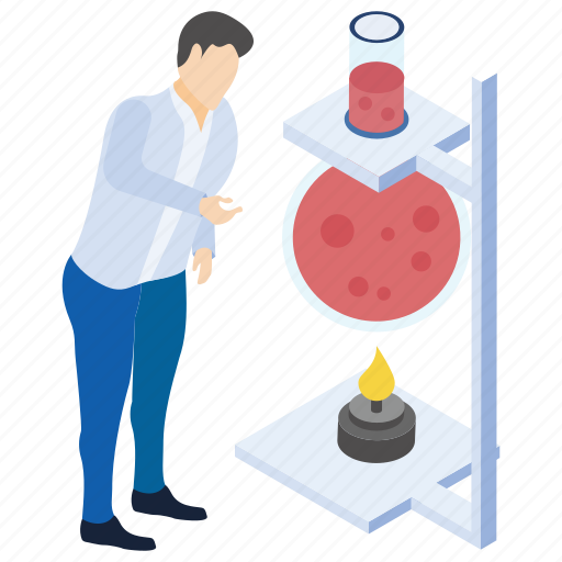 Chemical reaction, lab experiment, lab workers, laboratory test, scientific lab icon - Download on Iconfinder