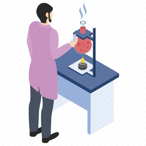 Chemical reaction, lab experiment, lab worker, laboratory test, scientific lab icon - Download on Iconfinder