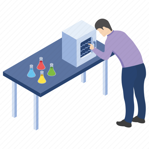 Chemical testing, lab experiment, lab worker, laboratory test, scientific lab icon - Download on Iconfinder