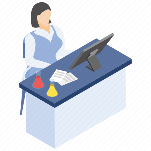 Lab experiment, lab worker, laboratory test, report writing, scientific lab icon - Download on Iconfinder