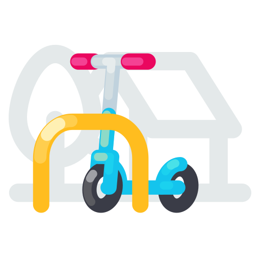 Kick, parking, rent, scooter, street icon - Free download
