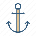 anchor, boat, sea, ship
