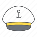 captain, hat, cap, uniform, anchor, cruise, boat