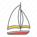 sailboat, ship, travel, boat, sea, ocean, transportation