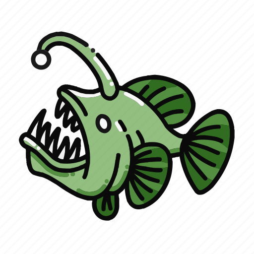 Anglerfish, fish, animal, sea, ocean, wild, deep sea icon - Download on Iconfinder