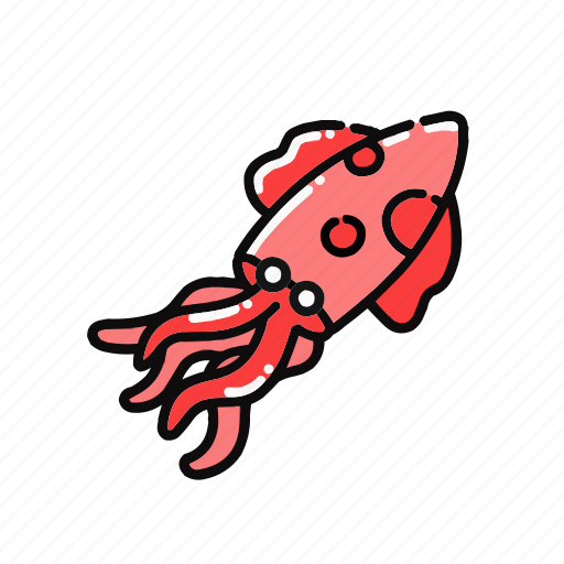 Squid, seafood, animal, sea, ocean, food, wild icon - Download on Iconfinder