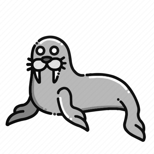 Walrus, fish, wild, seals, ocean, sea, animal icon - Download on Iconfinder