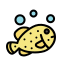 yellow, boxfish, fish, marine, animal, sea 